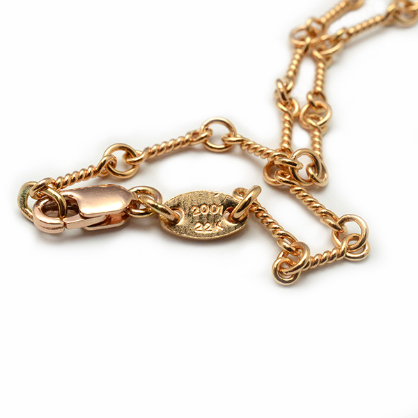 CHROME HEARTS(クロムハーツ) 22Kゴールド ツイストチェーン ネックレス Twist Chain 22K Gold KINGS