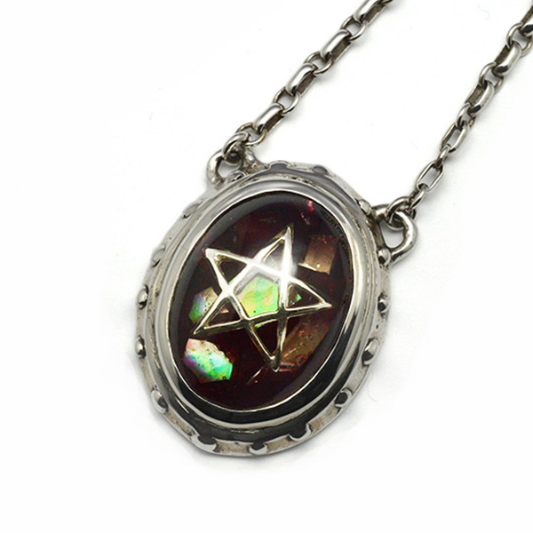 【アレックスストリーター　ネックレス　ペンダント】ALEX STREETER　エンジェルハートペンダント　クラックレッド　ALP610