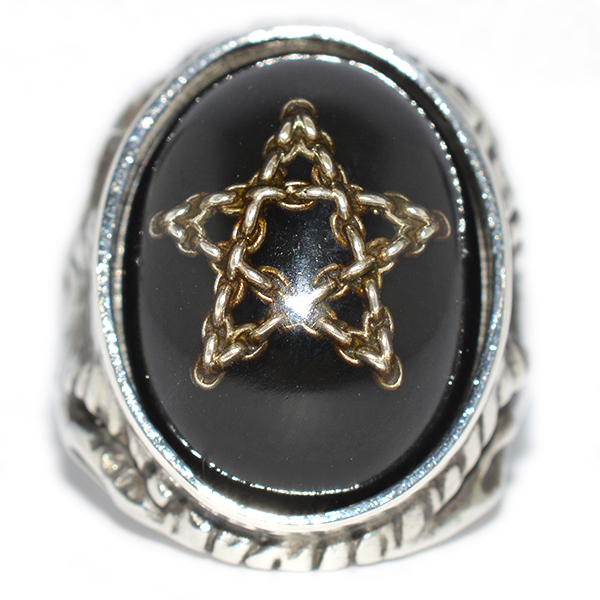 アレックスストリーター　ALEX STREETER　ENDLESS CHAIN STAR BLACK ANGEL HEART RING