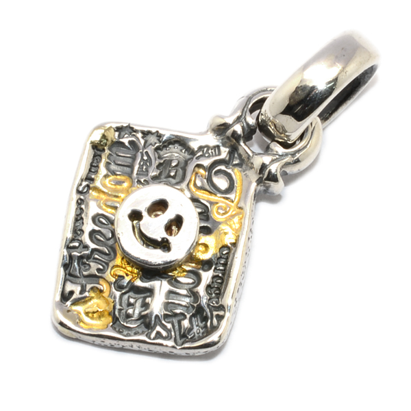 【ビルウォールレザー ネックレス ペンダント】Bill Wall Leather 【CUSTOM】 DogTag Graffiti Dog Tag w/Happy face グラフィティードッグタグ/ハッピーフェイス