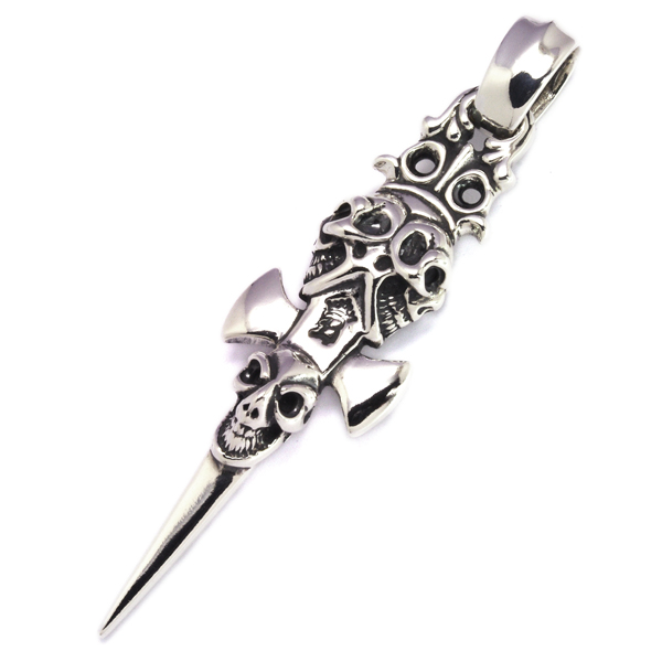 ビルウォールレザー　Bill Wall Leather　Triple GLS Dagger Medium Pendant　PN1001