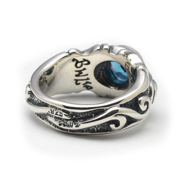 ビルウォールレザー Bill Wall Leather 8mm Stone Ring 8mmストーン 
