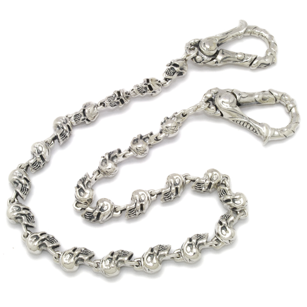 クレイジーピッグ　CRAZY PIG DESIGNS　GRIN SKULL WALLET CHAIN  #553