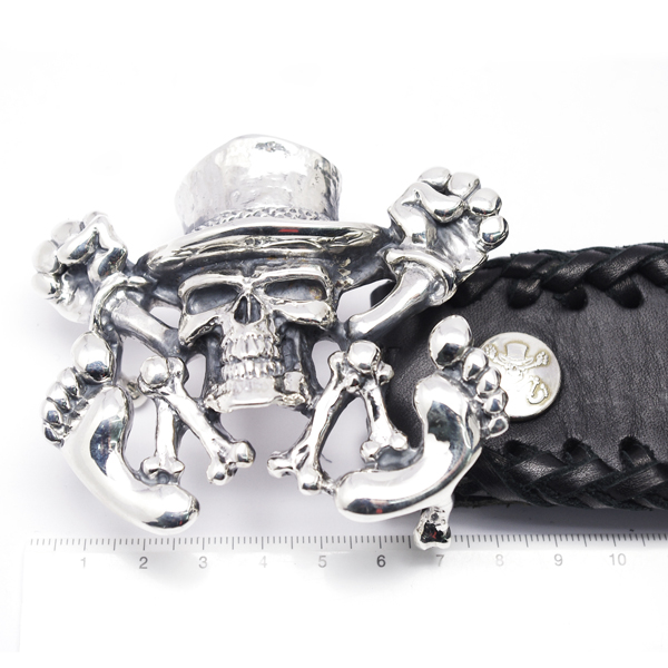クレイジーピッグ CRAZY PIG DESIGNS MASCOT SKULL BELT BUCKLE