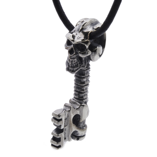 クレイジーピッグ　CRAZY PIG DESIGNS　スカルキーペンダント Skull key　#785