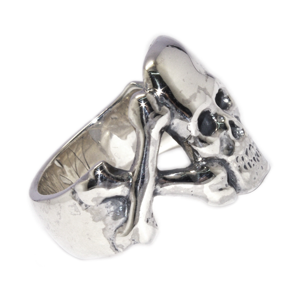 クレイジーピッグ CRAZY PIG DESIGNS FLAT SKULL & CROSS BONE RING #37 