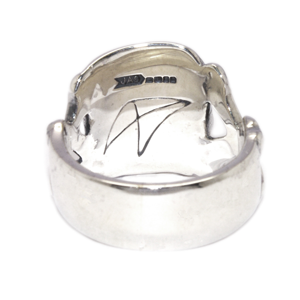 クレイジーピッグ CRAZY PIG DESIGNS FLAT SKULL & CROSS BONE RING #37 