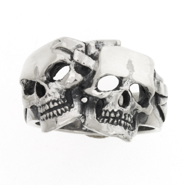 クレイジーピッグ コメディ&トラジェディー (スカル)リング COMEDY & TRAGEDY SKULL RING | クレイジーピッグ公式オンライン