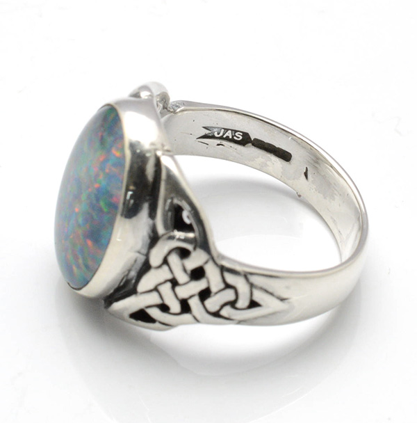 クレイジーピッグ CRAZY PIG DESIGNS Medium CELTIC KNOTS RING OPAL #294