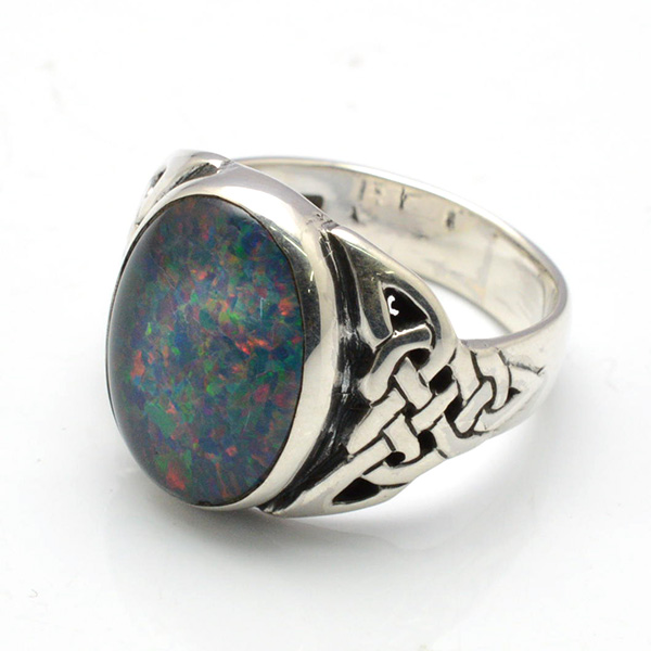 クレイジーピッグ CRAZY PIG DESIGNS Medium CELTIC KNOTS RING OPAL #294