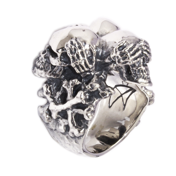 クレイジーピッグ CRAZY PIG DESIGNS THREE WISE SKULL RING #225