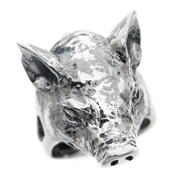 クレイジーピッグ CRAZY PIG DESIGNS SMALL PIG HEAD RING #173
