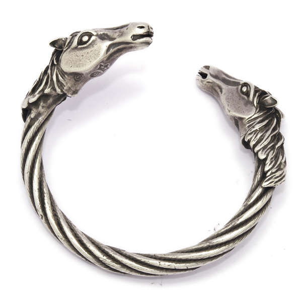 ガボラトリー　Gaboratory　Horse heads cable wire bangle