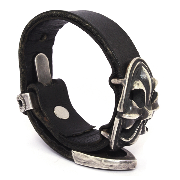 ガボラトリー Gaboratory Cross oval leatger bracelet / bgc003