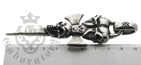 ガボラトリー Gaboratory Triple Skull Dagger Pendant / spt008  