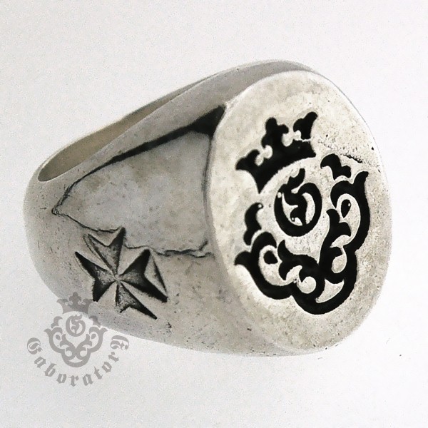 ガボラトリー Gaboratory Gaboratory logo large signet ring 156-A