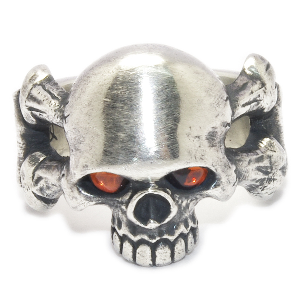 GLAMOUR PUNKS（グラマーパンクス）RED EYES SKULL RING/レッドアイズスカルリング　1301-0169