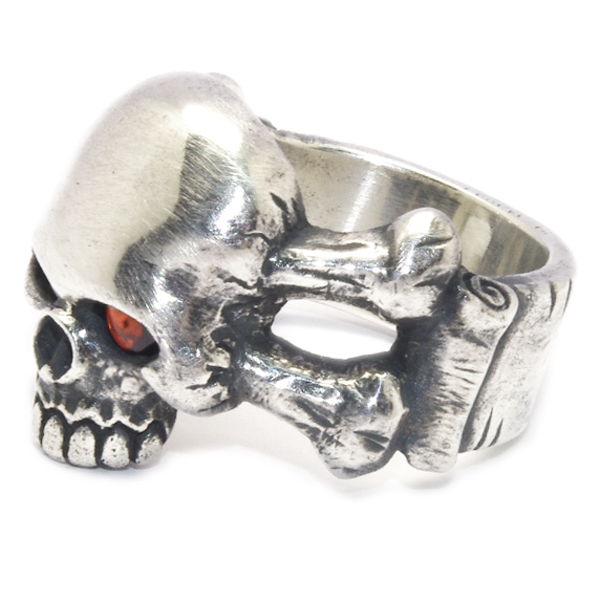 トップハム・ハット卿出品　GLAMOUR PUNKS PANEL RING GLAMOUR PUNKS（グラマーパンクス）RED EYES SKULL RING/レッド