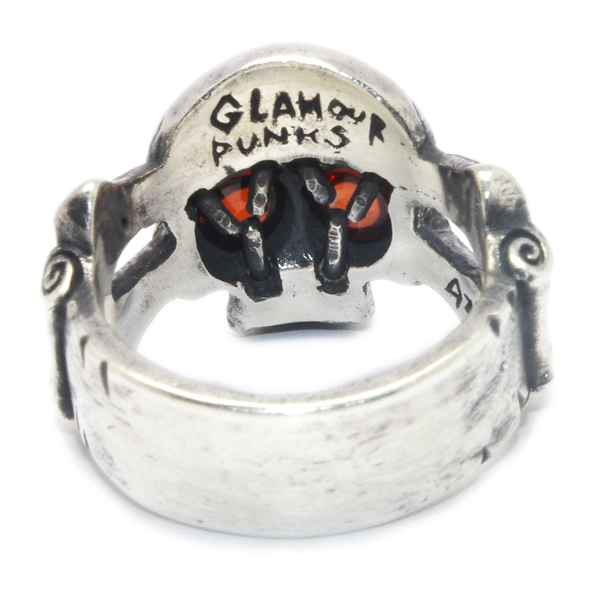 GLAMOUR PUNKS（グラマーパンクス）RED EYES SKULL RING/レッドアイズスカルリング　1301-0169