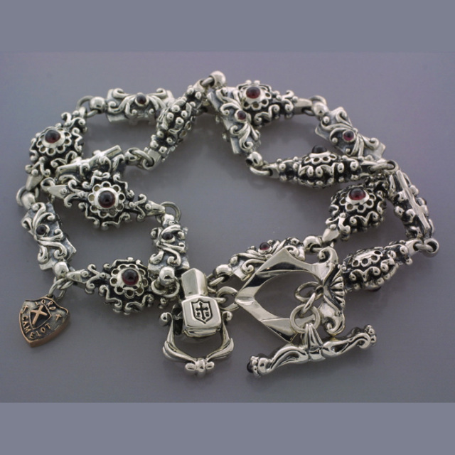 【ロードキャメロット　ネックレス　チェーン】Lord Camelot　LC-1101GN(ガーネット)　デザインチェーン