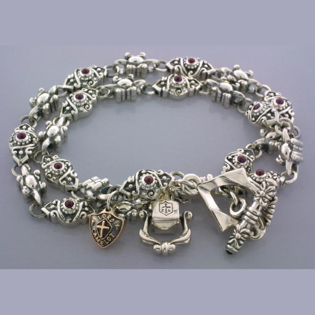 【ロードキャメロット　ネックレス　チェーン】Lord Camelot　LC-1103GN(ガーネット)　デザインチェーン