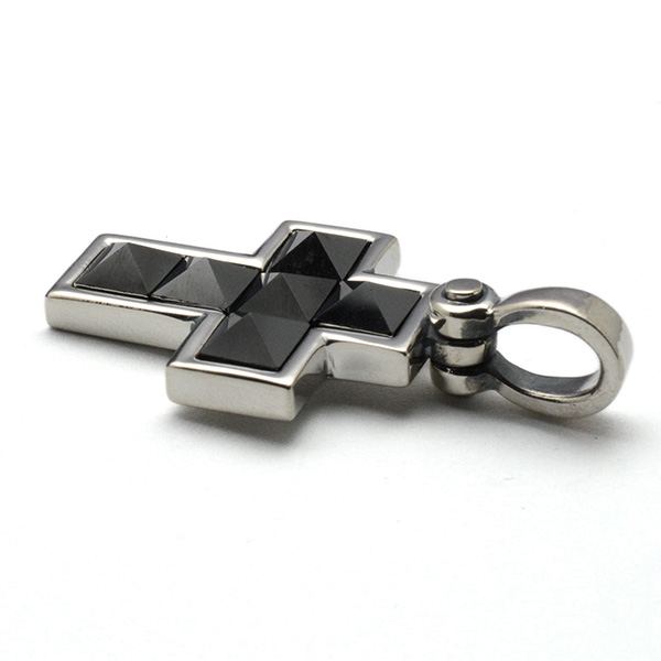 PUERTA DEL SOL PE192 スタッズヘマタイト クロスペンダント PUERTA DEL SOL - PUERTA DEL SOL PE192 スタッズヘマタイト