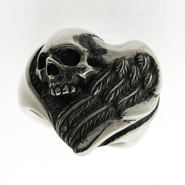 ラットラブデザイン　r.l.d　ウイングハートウィズスカルリング　LDRG-11