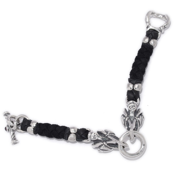 トラヴィスワーカー TRAVIS WALKER Braided Leather Griffin Bracelet