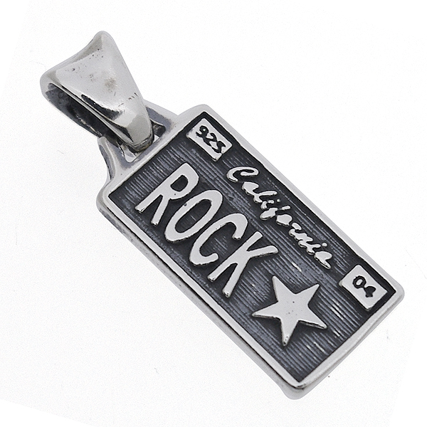 トラヴィスワーカー TRAVIS WALKER　 ライセンスプレート“ROCK ★“スモール ペンダント【トップのみ】　LPS006-S