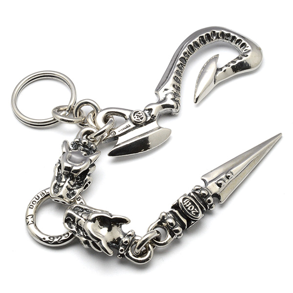 トラヴィスワーカー TRAVIS WALKER　Hook Key Chain w/2gargoyles, 1 dagger LTD 20th Anniversary 　KC706-20TH