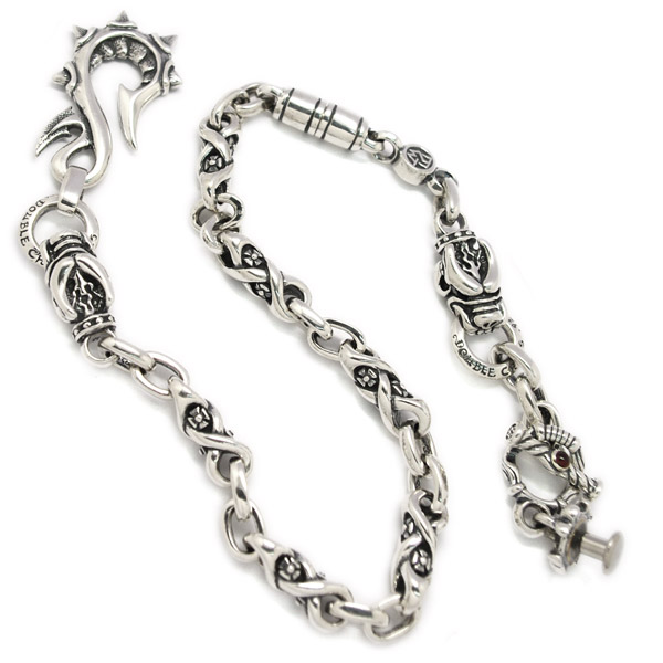 トラヴィスワーカー　TRAVIS WALKER　Dragon Tail Hook - 2 Beasts with Infinity Cross Links Wallet Chain  WCS018