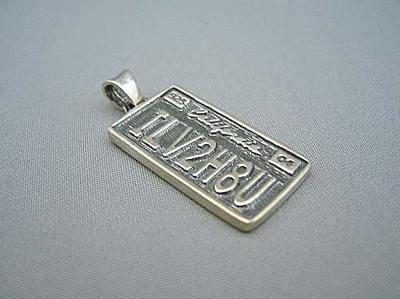 トラヴィスワーカー　TRAVIS WALKER　ライセンスプレート“ILV2H8U“ミディアム ペンダント【トップのみ】　LPS001-M