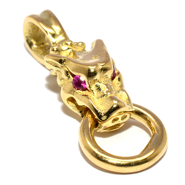 トラヴィスワーカー TRAVIS WALKER CHY090 Tiny Gargoyle Charm w/Ruby