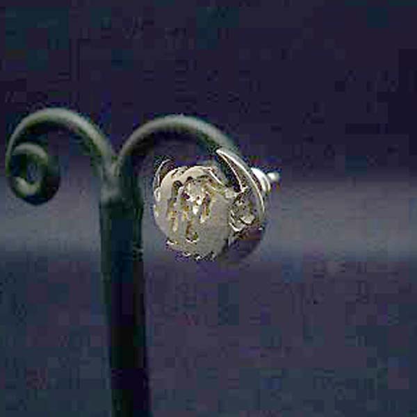 【ウルフマンBRS　ピアス】WOLFMAN B.R.S　ムーンウルフスタッドピアス【1個＝片耳用】　WO-E-17