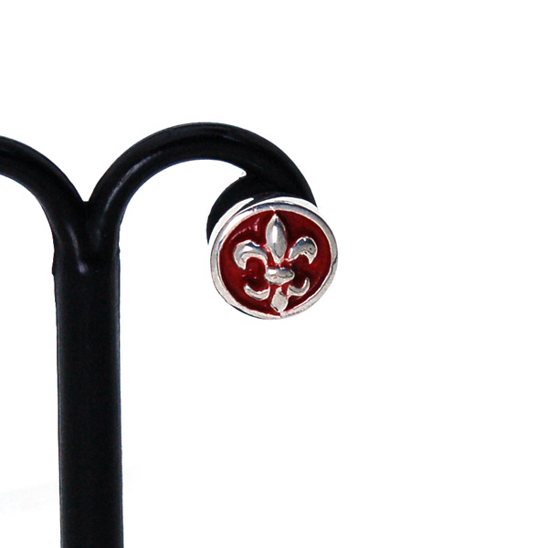 【ウルフマンBRS　ピアス】WOLFMAN B.R.S　フレアエポスタッドピアス/レッド【1個＝片耳用】　WO-E-04RED