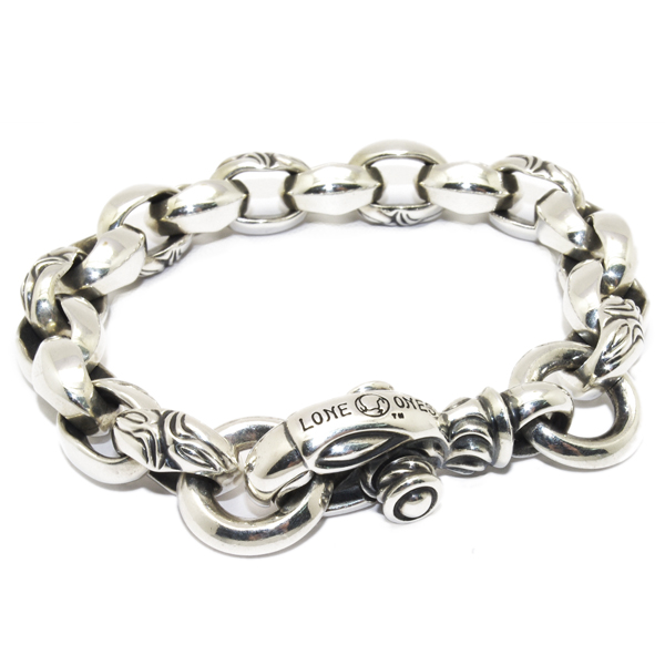 ロンワンズ　LONE ONES　Carved Silk Link M Plain Circle MFB-0003M-PC