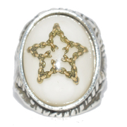 アレックスストリーター　ALEX STREETER　エンジェルハートリング【2021年限定】ケイブパール ブロークンチェーンスター18KGS