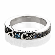 ブラッディマリー　Bloody Mary　セレーネ リング 月 w/ ブルームーンストーン スイスブルートパーズ　bmr1474-bmsswbt