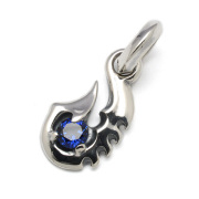 ビルウォールレザー　Bill Wall Leather　Fish Hook w/stone Charm Blue　フィッシュフックチャームw/ストーン　ブルー　C335