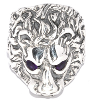 ビルウォールレザー　Bill Wall Leather　Lion Ring w/Stone eyes　ライオンリングw/ストーンアイズ　R395S