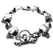 クレイジーピッグ　CRAZY PIG DESIGNS　スカルリンクブレスレット　#480