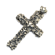 クレイジーピッグ　CRAZY PIG DESIGNS　HEART TUDOR CROSS   ハートチューダークロスペンダント　#1031