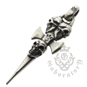 ガボラトリー　Gaboratory　Triple Skull Dagger Pendant　/ spt008  トリプルスカルダガーペンダント