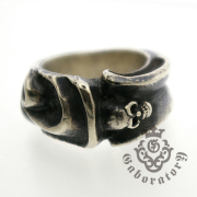 GABORATORY WIDE G & CROWN GOTHIC リング 19号 GABORATORY (ガボラトリー/ガボール) リング ワイド G アンド
