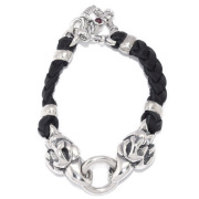 トラヴィスワーカー　TRAVIS WALKER　Braided Leather Griffin Bracelet  BRS019