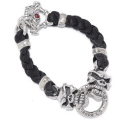 トラヴィスワーカー　TRAVIS WALKER　Braided Leather Speed Bracelet  BRS042
