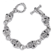 トラヴィスワーカー　TRAVIS WALKER　Skull Bracelet (6 Skulls)　BRS001