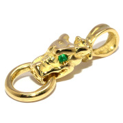 トラヴィスワーカー　TRAVIS WALKER　 CHY090 Tiny Gargoyle Charm w/Emerald  タイニーガーゴイルチャームゴールド　エメラルドアイズ　※要見積もり