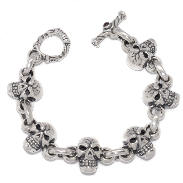 トラヴィスワーカー　TRAVIS WALKER　Jumped Side by Side Skull Bracelet  BRS003