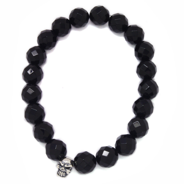 トラヴィスワーカー　TRAVIS WALKER　STONE WITH TINY CHOMPS BRACELET (10mm CUT ONYX)　SBC005